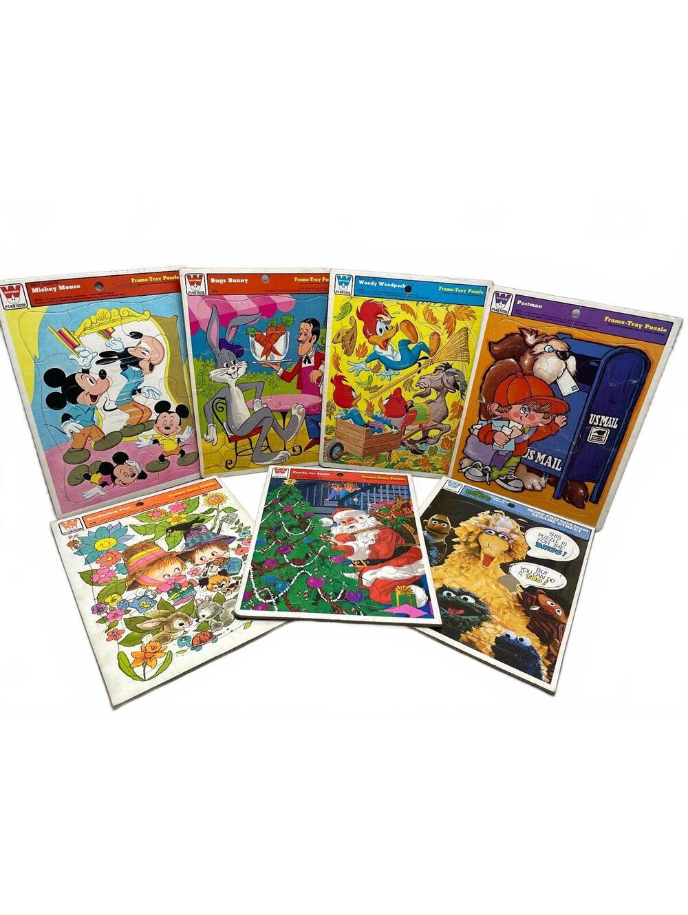 1969 - 1976 Vintage Whitman Frame-Tray Puzzles Set Featuring Mickey Mouse